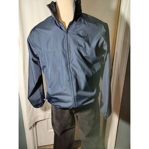 IZOD Jacket Mens Medium Blue XFG Windbreaker Full Zip Lightweight Casual Coat